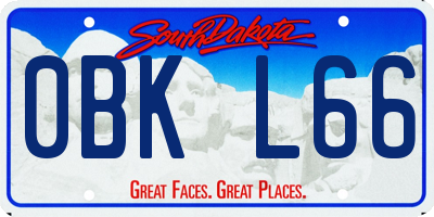 SD license plate 0BKL66