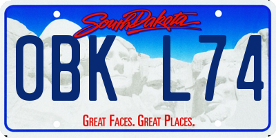 SD license plate 0BKL74