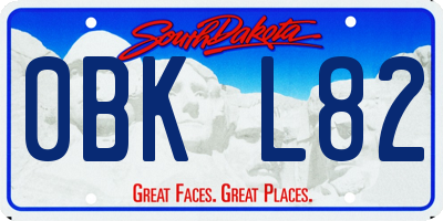 SD license plate 0BKL82