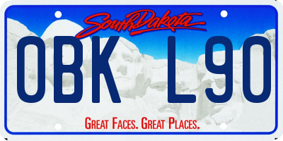 SD license plate 0BKL90