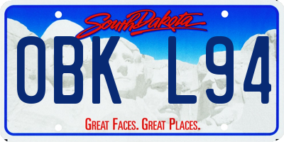 SD license plate 0BKL94