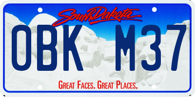 SD license plate 0BKM37