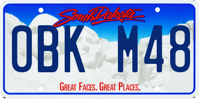 SD license plate 0BKM48