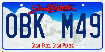 SD license plate 0BKM49