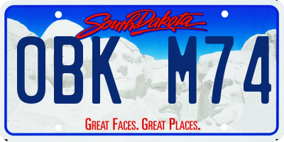 SD license plate 0BKM74