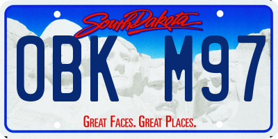 SD license plate 0BKM97