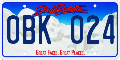 SD license plate 0BKO24