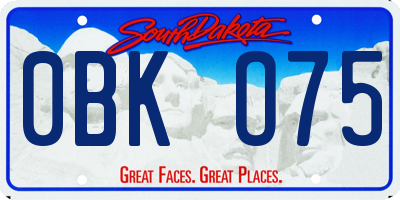 SD license plate 0BKO75