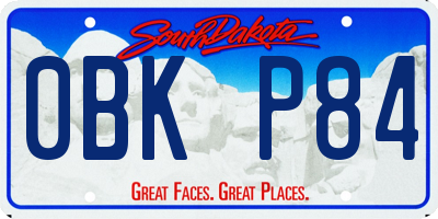 SD license plate 0BKP84