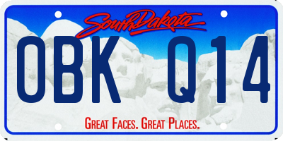 SD license plate 0BKQ14