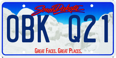 SD license plate 0BKQ21