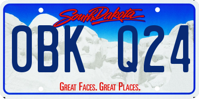SD license plate 0BKQ24