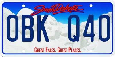 SD license plate 0BKQ40