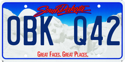 SD license plate 0BKQ42