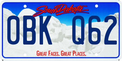 SD license plate 0BKQ62