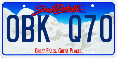 SD license plate 0BKQ70