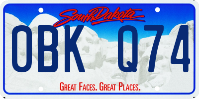 SD license plate 0BKQ74