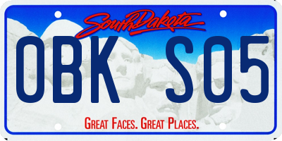 SD license plate 0BKS05
