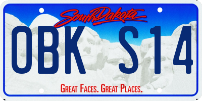 SD license plate 0BKS14