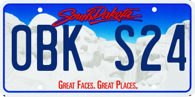 SD license plate 0BKS24