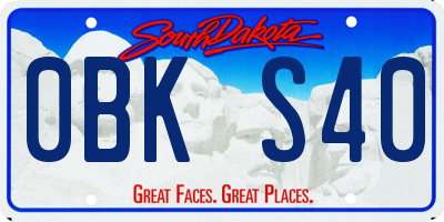 SD license plate 0BKS40