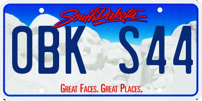 SD license plate 0BKS44