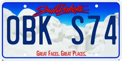 SD license plate 0BKS74