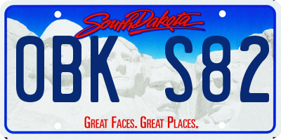 SD license plate 0BKS82