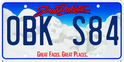 SD license plate 0BKS84