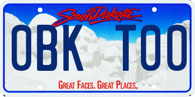SD license plate 0BKT00