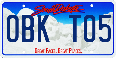 SD license plate 0BKT05