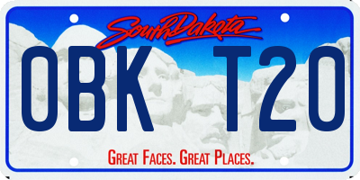 SD license plate 0BKT20