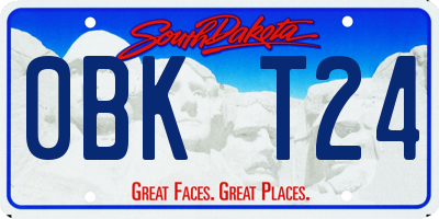 SD license plate 0BKT24