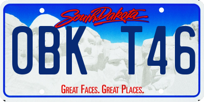 SD license plate 0BKT46