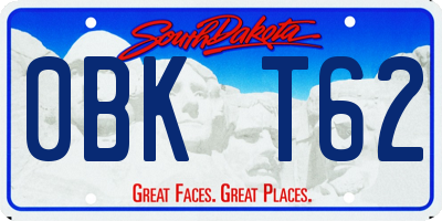 SD license plate 0BKT62