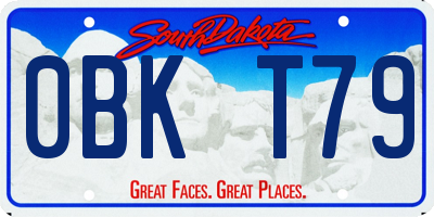 SD license plate 0BKT79