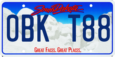 SD license plate 0BKT88