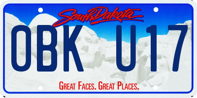 SD license plate 0BKU17