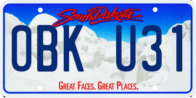 SD license plate 0BKU31