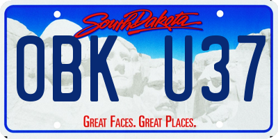 SD license plate 0BKU37