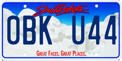 SD license plate 0BKU44