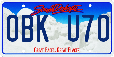 SD license plate 0BKU70