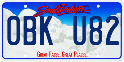 SD license plate 0BKU82