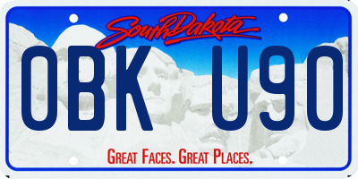 SD license plate 0BKU90