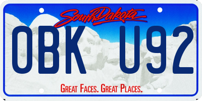 SD license plate 0BKU92