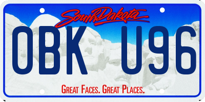 SD license plate 0BKU96