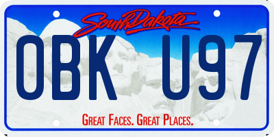 SD license plate 0BKU97