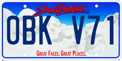 SD license plate 0BKV71