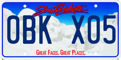 SD license plate 0BKX05