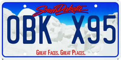 SD license plate 0BKX95